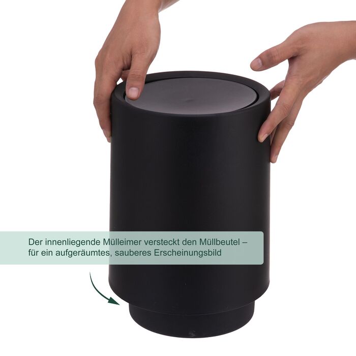 Контейнер для косметики Relaxdays з кришкою-гойдалкою, 6 літрів