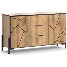 Комод Vicco Hatto з 2 дверцятами, дуб, 124 x 69.6 см