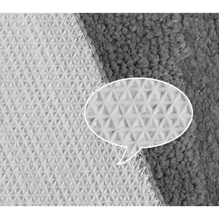 Набір килимків для ванної ELEOPTION (3 шт.): килимок для ванни, килимок для туалету, антиковзкий, м'який, швидковисихаючий (сірий)