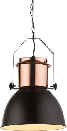 Підвісний світильник Globo Ретро Світильник для їдальні Підвісний чорний підвісний світильник мідний промисловий, металевий, E27 цоколь, DxH 26,5x120 см