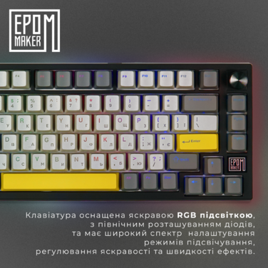 Клавіатура механічна бездротова EPOMAKER TH80 SE Flamingo Black (TH80-SE-B-F)