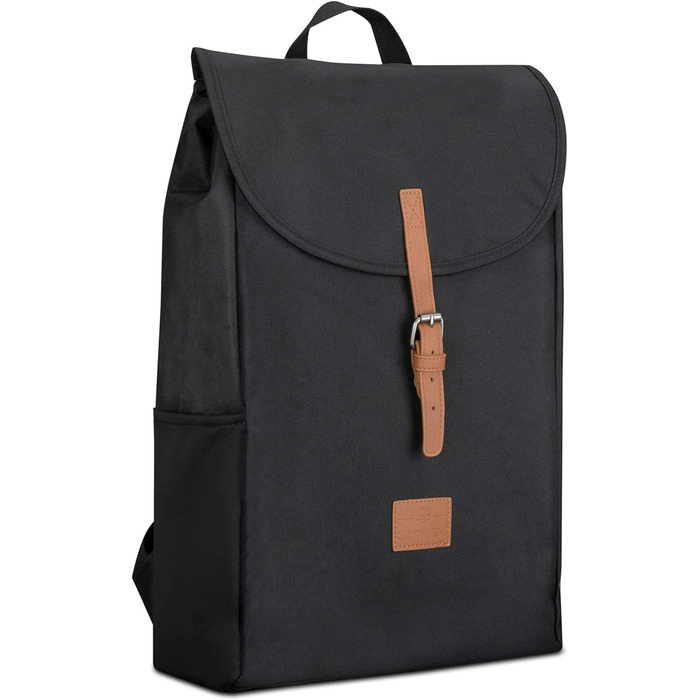 Рюкзак JOHNNY URBAN для жінок і чоловіків - Ліам - Сучасний рюкзак для університету, офісу, школи та відпочинку - Денний рюкзак з відділенням для ноутбука 16 дюймів - водовідштовхувальний чорний / коричневий