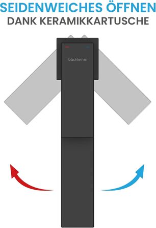 Змішувач для ванної кімнати Bächlein Imatra чорного матового кольору, однорідний, сучасний дизайн