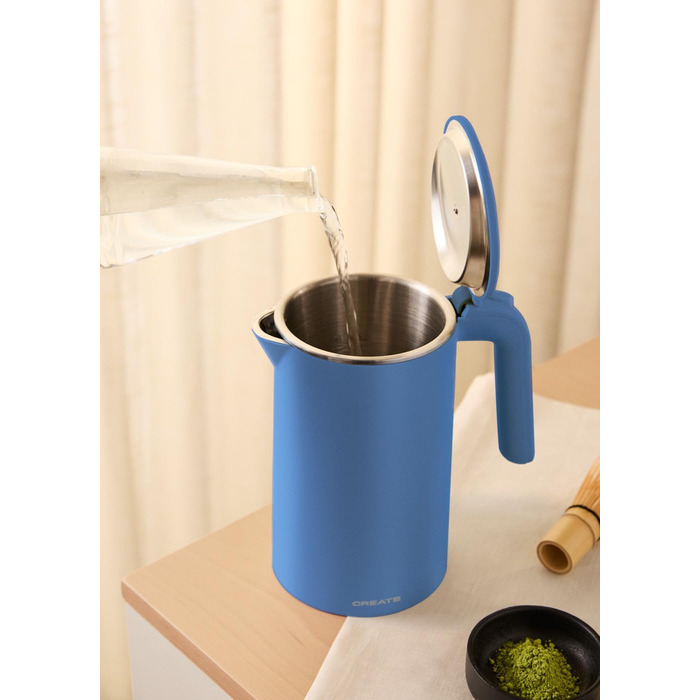 Електричний чайник Kettle Studio Pro 1 л, кобальтово-синій, з регулюванням температури, функцією підтримання тепла, збірно-розбірним шнуром, автоматичним відключенням, 1000 Вт