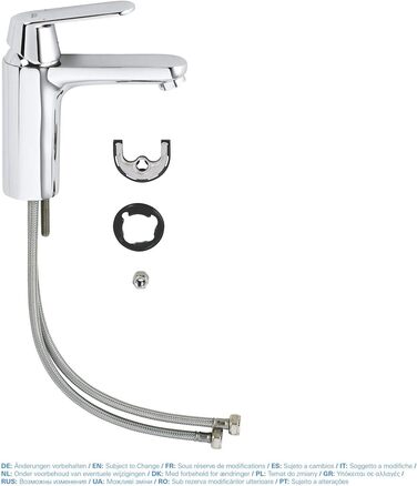 Змішувач для ванної кімнати GROHE Eurosmart Cosmopolitan, хром, 32830001 – економічний, з витяжною штангою, 30 см, проста установка