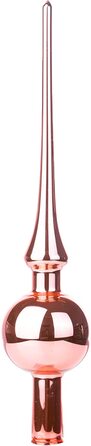 Джек Різдвяна ялинка мереживо Тюрінгського скла 28 см мереживо ручної видувки крижаний лак блиск матовий, колір (рожеве золото)
