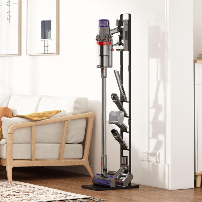 Підставка Foho для Dyson V6-V15, металева скоба, без свердління, рухома, пилосос і зберігання аксесуарів