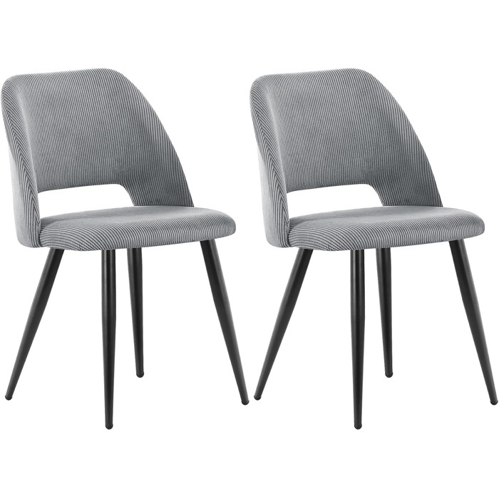 Набір обідніх стільців для їдальні, кухні, вітальні, спальні та зони відпочинку. М'який крісло-стілець з незалежними ніжками, оксамитова оббивка, зелений/сірий (2 шт.)