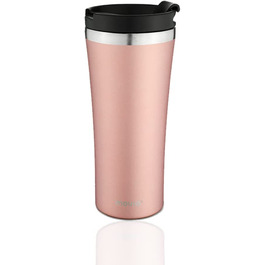 Термальна чашка moulo Core з нержавіючої сталі, ізольована чашка об'ємом 470 мл, кавова чашка to go, герметична, (рожева)