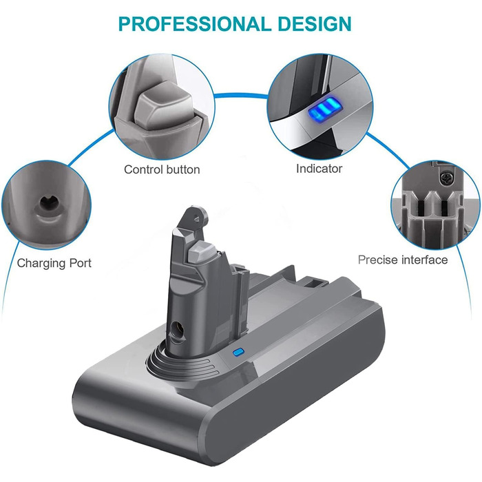 ОновленаЗмінна батарея 6000 мАг для Dyson V6 2 фільтри для DC62, DC58, DC59, DC61 Animal, 2024