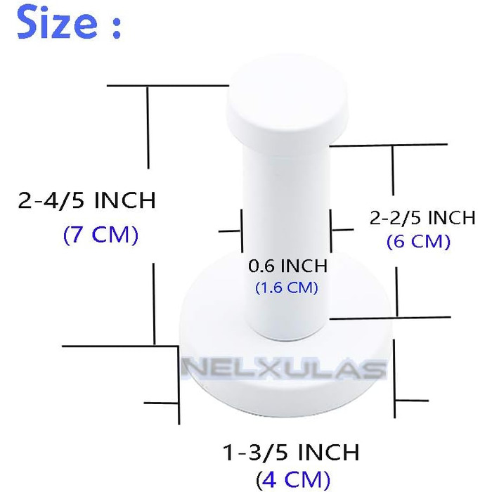 Класична біла вішалка з нержавіючої сталі NELXULA, дуже міцна, настінна, вішалка для рушників (5,1 см , 4 шт.) 2', 4 шт. (2-4 / 5', 4 шт.)