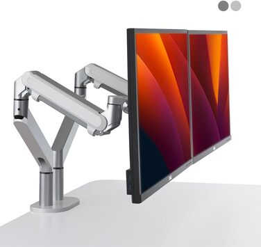 Тримач для двох моніторів Alberenz® з газовою пружиною, регульований кріплення для моніторів 17-27