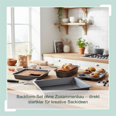 Набір форм для випічки Relaxdays (4 шт.)