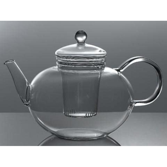 Модний скляний чайник Jena Miko в класичному дизайні зі скляним ситечком, 2 л