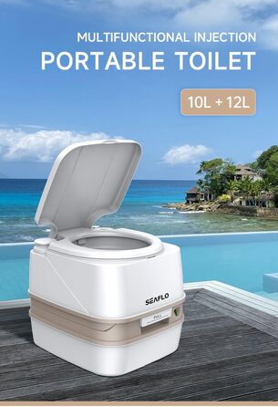 Seaflo LIGHTEU: портативна інжекторна туалет для кемпінгу та дому (12л)