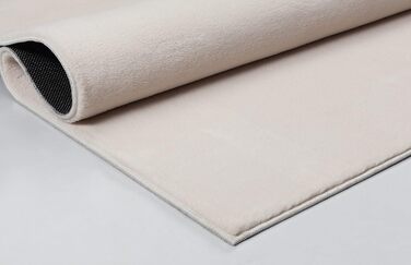 Хутряний килимок Mia's Luna, м'який та елегантний, миється, підходить для теплої підлоги, сертифікований Oeko-Tex (50x100 см, бежевий)