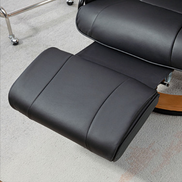 Крісло під телевізор HOMCOM Recliner Swivel з функцією відкидання та підставкою для ніг витримує до 150 кг, крісло під телевізор з імітації шкіри в чорному кольорі для вітальні