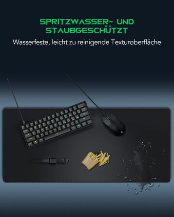 Ігрова мишка Black Shark Manta P4 XXL: килимок для миші 1200x600 мм (чорний)