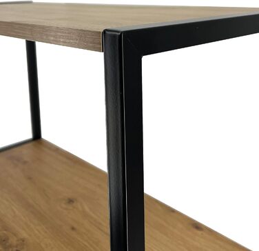 Стелаж AKORD з 6 полицями, 50 см, індустріальний стиль | Дерево/Метал | 192 x 80 x 32 см