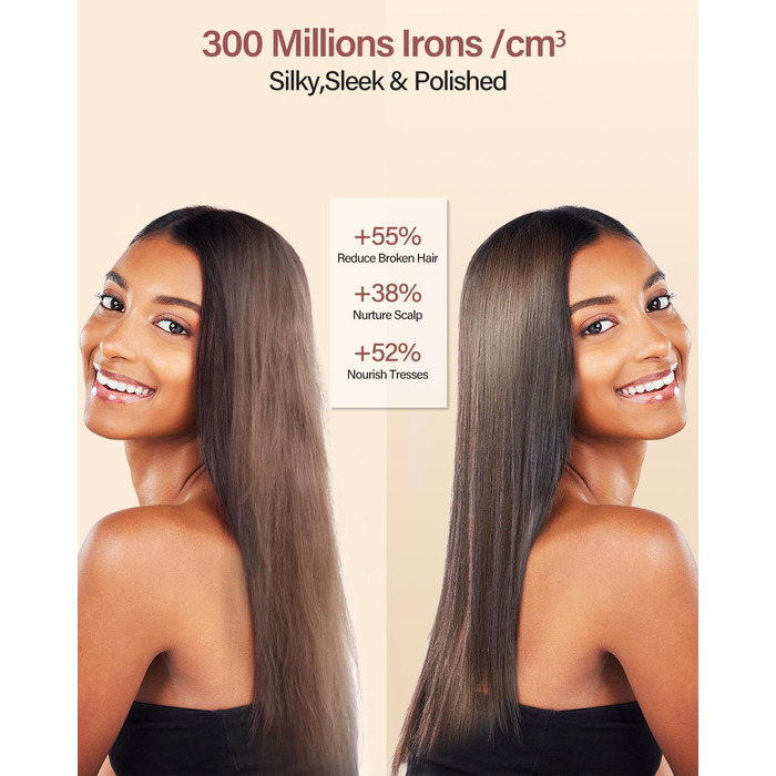 Іонний фен для волосся DEWILY з безщітковим двигуном 110,000 RPM, магнітним дифузором та 2 насадками, рожевий