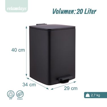 Відро для сміття Relaxdays, 20 літрів