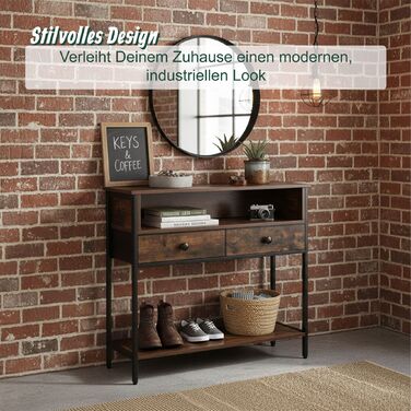 Столик-консоль Relaxdays з висувними ящиками