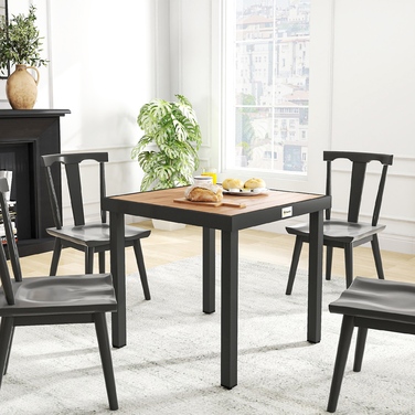 Зручний садовий стіл з пластику 78 x 78 x 74 см. Стійкий до погодних умов, з алюмінієвим каркасом. Ідеально підходить як буфетний стіл, кемпінговий стіл для 4 осіб, стіл на балкон, терасу або у сад. Підходить як вуличний обідній стіл для саду, тераси або 