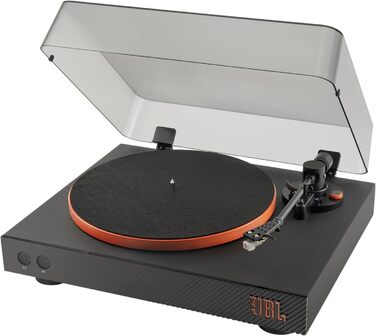Вініловий програвач JBL Spinner BT з Bluetooth та aptX HD, чорний/помаранчевий, преміум-якість
