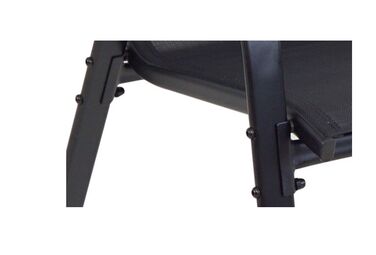 Комплект садових меблів із металу Kontrast, чорний, 3 предмети