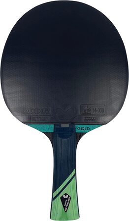 Золота ракетка для настільного тенісу Батерфляй Дмитра Овчарова / нова технологія Eva / покриття Addoy з губкою 1,5 мм, сертифіковане ITTF / досвідчені гравці