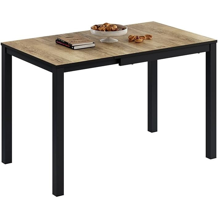 Розсувний обідній стіл Vicco Granny, 120x70 см, дуб/антрацит, 80-120x76x70 см