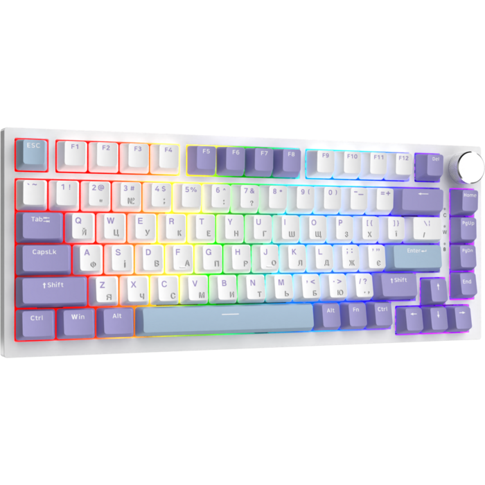 Дротова механічна клавіатура Ajazz AK820 Sea Salt Switch White (AK820-SS-PWB)