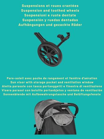 Дитячий прогулянковий візок Nania Myla компактний, до 22 кг, 0-4 роки, легкий (7.5 кг), для міста, з ручним регулюванням спинки до положення лежачи, великий кошик, з сумкою для транспортування