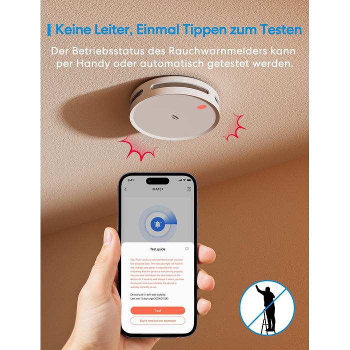 Meross Matter комплект димових сповіщувачів (3 шт.) з Matter Hub, Wi-Fi, двосторонній датчик світла, захист від комах 0,8 мм