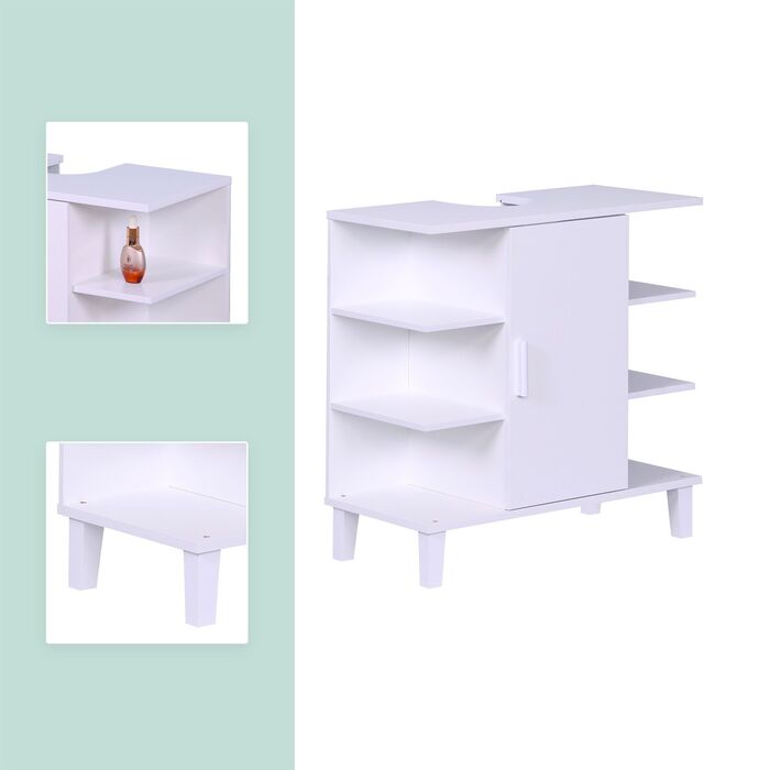 Підставка під раковину Relaxdays з дверцятами та полицями