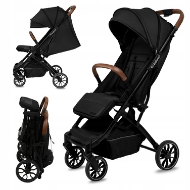 Компактна прогулянкова коляска Kidwell Colmer UP Black — легка, маневрена, складана
