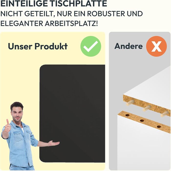 Регульований стіл Sanodesk з бездротовою зарядкою та подвійним мотором, компактний 110x54 см. Стабільний електричний стіл для стояння та сидіння (Чорний)