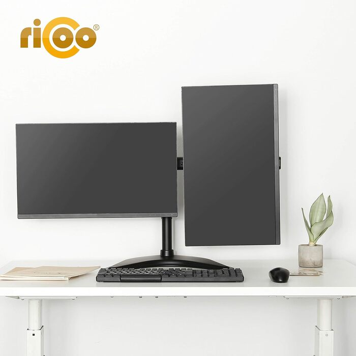 Кріплення для монітора RICOO TS7011: підставка для монітора 12-27 дюймів, кріплення VESA 75/100, настільний кріплення для комп'ютера