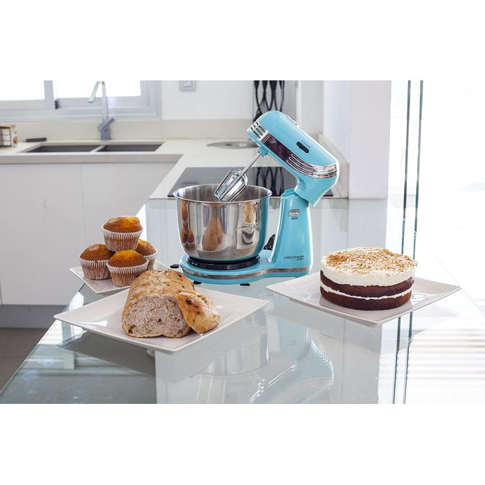Кухонний комбайн Cecotec Cecomixer Easy: 250W, 3л, чаша з нержавіючої сталі, 5 функцій, 6 швидкостей, блакитний