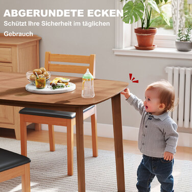 Стіл обідній, стиль кантрі, лакована поверхня, дерево, 150 x 80 см, коричневий