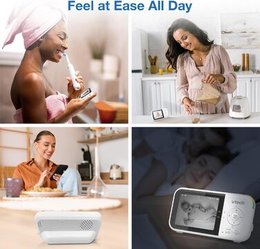 Відеоняня з камерою та монітором, акумулятор на 19 годин, радіус дії 305 м, автоматичний режим