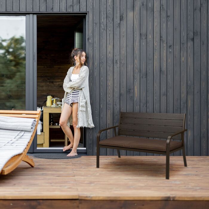 Лавка для саду Relaxdays з подушкою