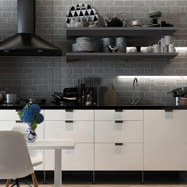 Полиця настінна WOLTU Wandboard для CD, DVD, книг, 120x22.9x3.8 см, чорна - для офісу, вітальні, спальні, кухні RG9315sz