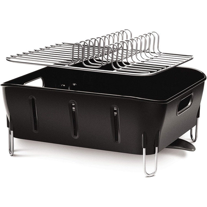 Сушарка для посуду Simplehuman KT1104 компактна, чорна, пластик, гарантія 5 років