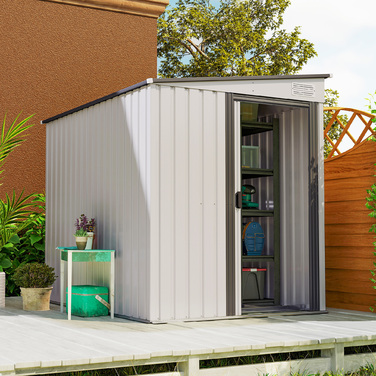 Гаражний бокс Outsunny 2,81 м² (154x206,5x181 см) з похилим дахом та фундаментом