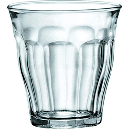 Стакан для пиття Duralex 1025ac04c0111 Picardie Quatre, стакан для води, стакан для соку, 160 мл, скляний, прозорий, 4 шт.