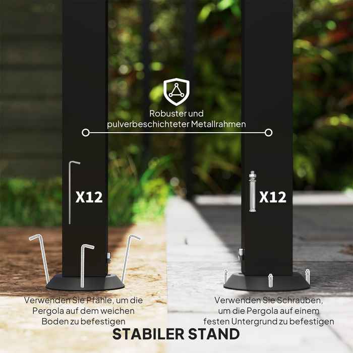 Альтанка Outsunny Extension Pergola з дахом, водовідштовхувальний навіс для альтанки, окремо стояча садова альтанка Патіо Навіс для альтанки Захист від сонця для саду патіо приблизно 3x5x2,5 м Темно-сірий | Аосом
