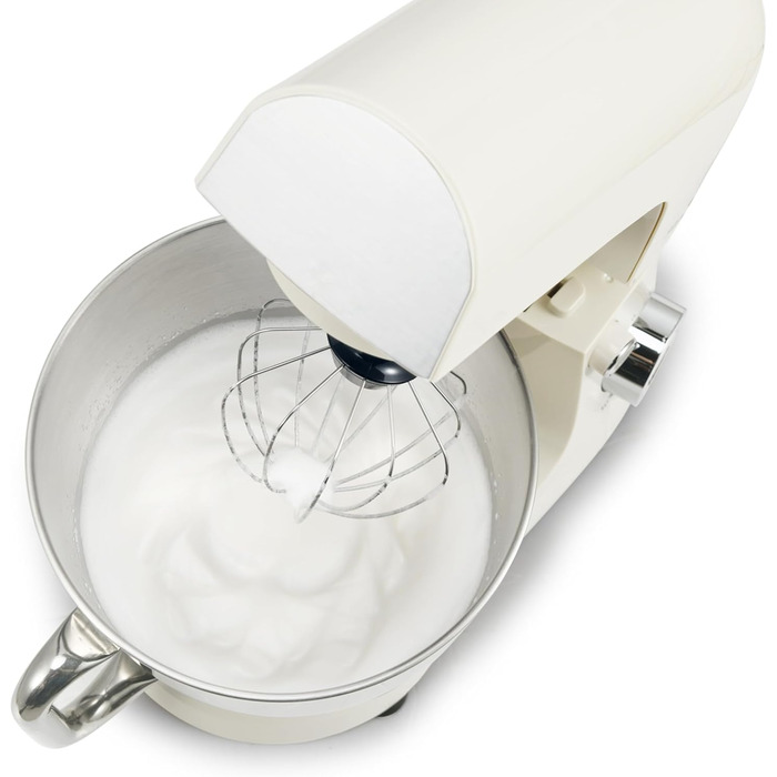 Кухонна машина SENYA 1500 Вт з чашею з нержавіючої сталі 5 л, 10 швидкостей + імпульсний режим, міксер, вінчик, гак в комплекті, захист від бризок з розділювачем яєць, тиха робота