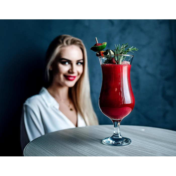 Набір склянок для коктейлів Krosno Glasmark: 6 шт, 420 мл, Long Drink, підійдуть для напоїв, води, смузі та десертів. Можна мити в посудомийній машині.