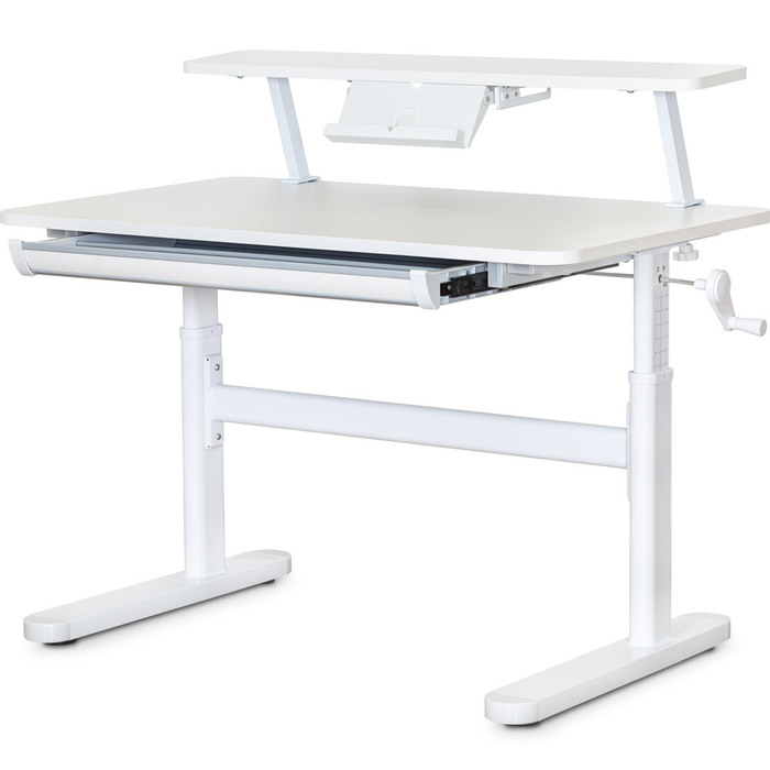 Дитячий стіл Evo-Kids TH-210 з полицею S50 XL White (арт.TH-210 W + BD-S50 XL)